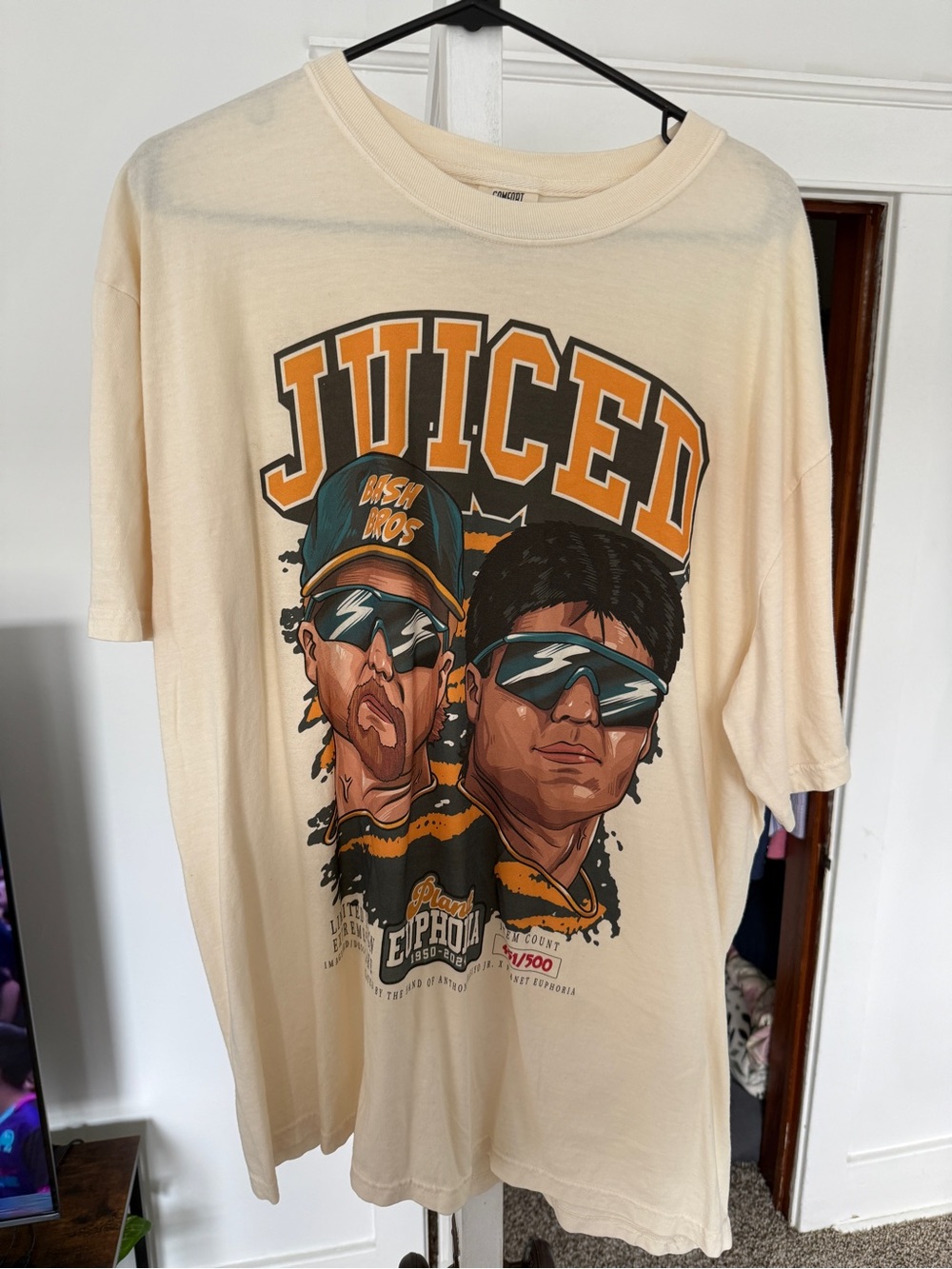 A’s Limited Edition 451/500 Juiced Graphic Tee - Cream